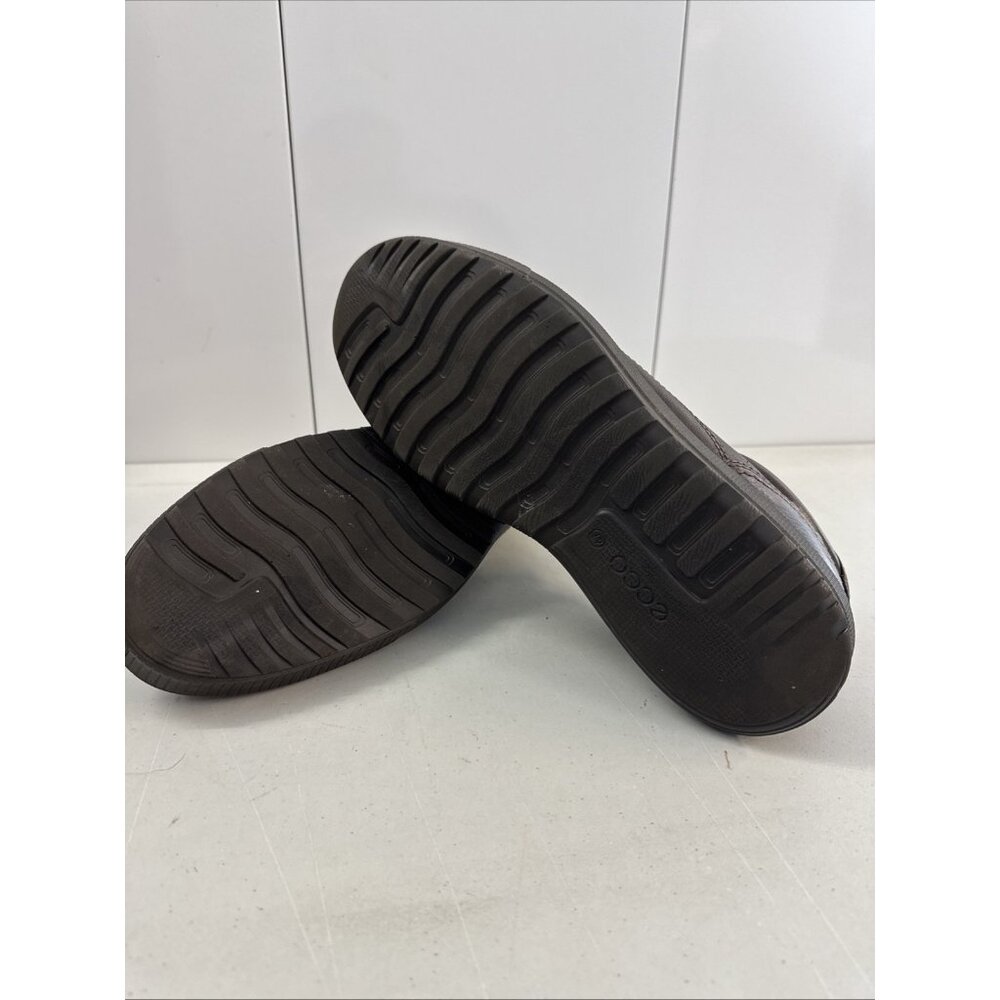 ECCO Brown Leather Slide On Casual Shoes Size EUR 47 US 13 - Picture 6 of 8